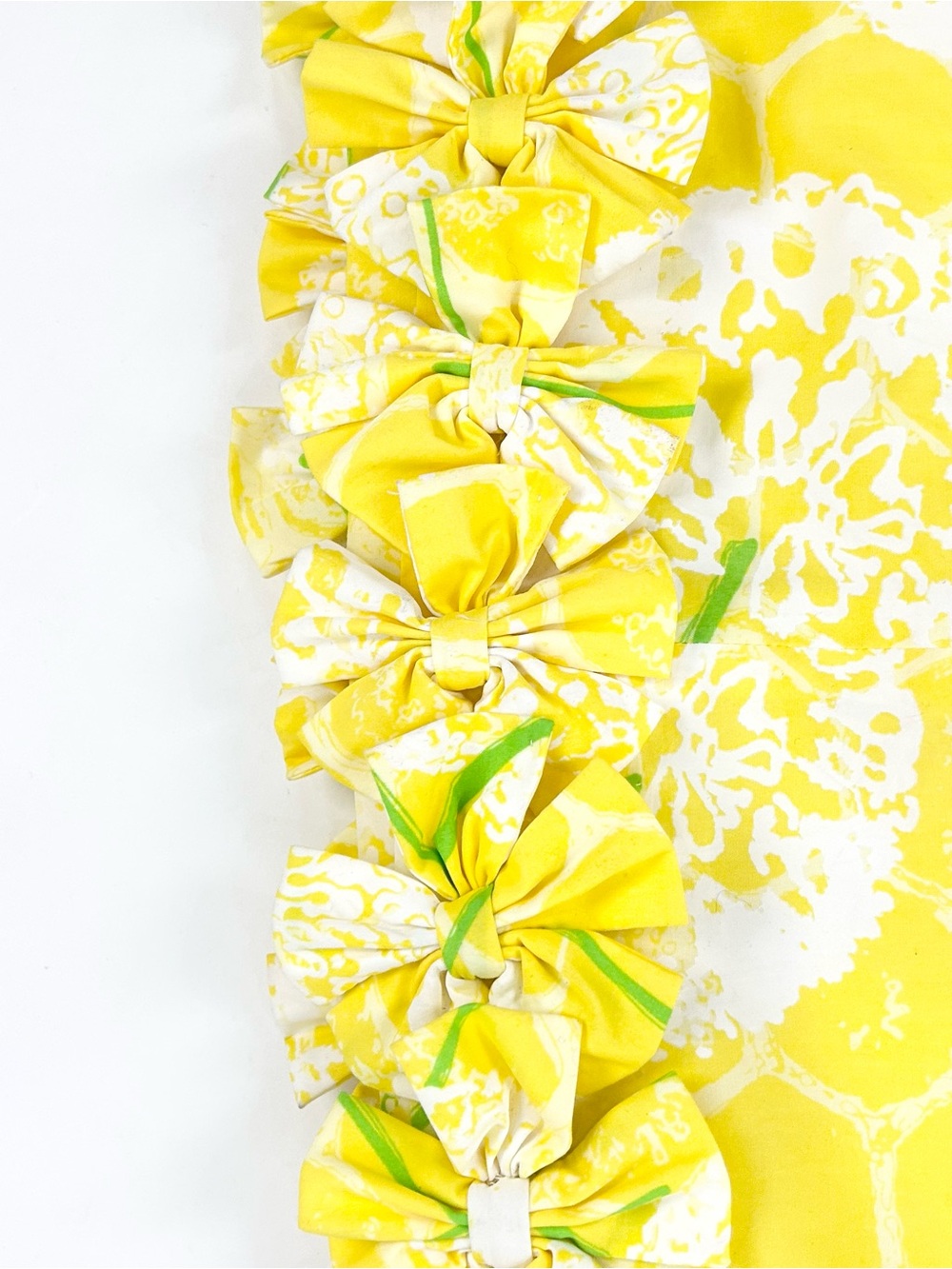 Lilly Pulitzer Olie Dandelion Strapless Bow Hem Cotton Dress Size 8 - Picture 10 of 11